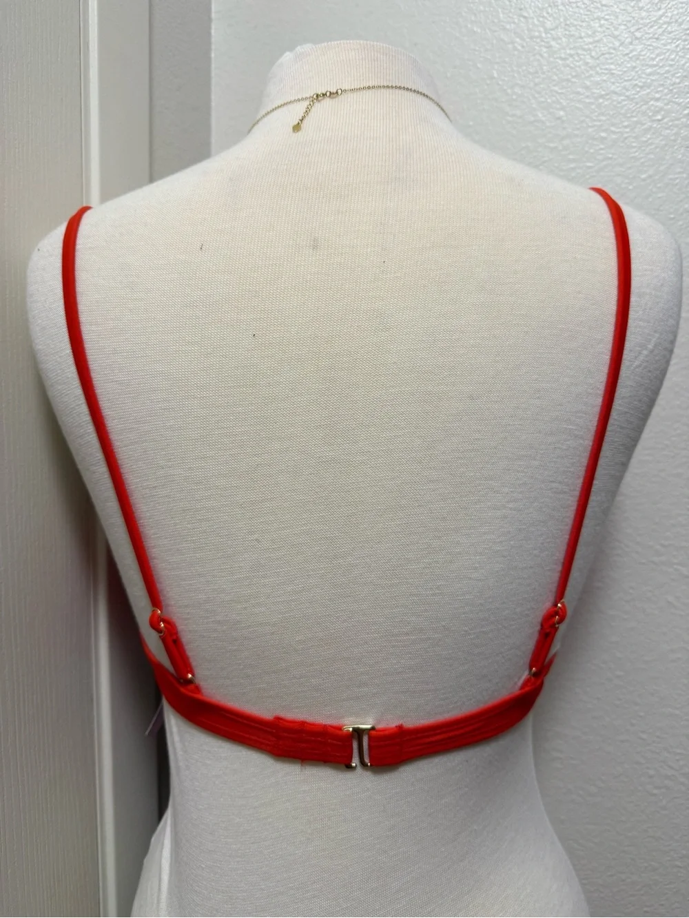 Striped Red & White Knit Bralette - Women Intimates
